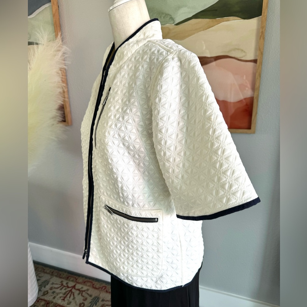 JCrew Quilted Short Sleeve Jacket - Picture 2 of 9
